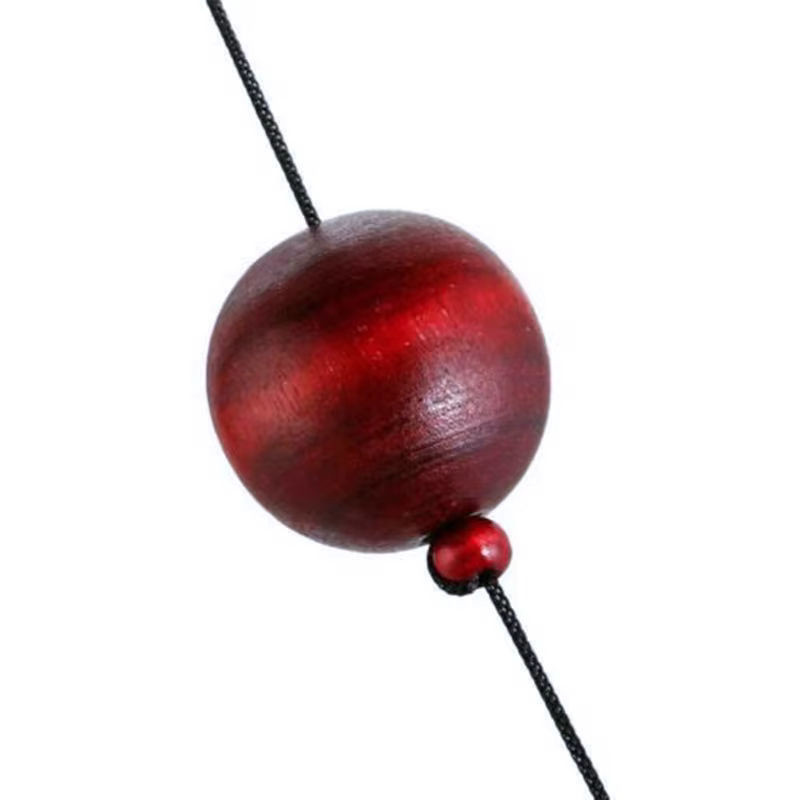 Großes Windspiel aus Metall und Holz in Rot als hängendes Gartenornament für Outdoor und Home Dekoration - Bild 1