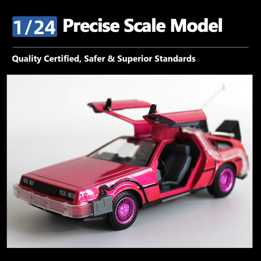 JADA Toys Zurück in die Zukunft Pink Slips Edition Time Machine, Druckgussmodell, 1:24 - Bild 3