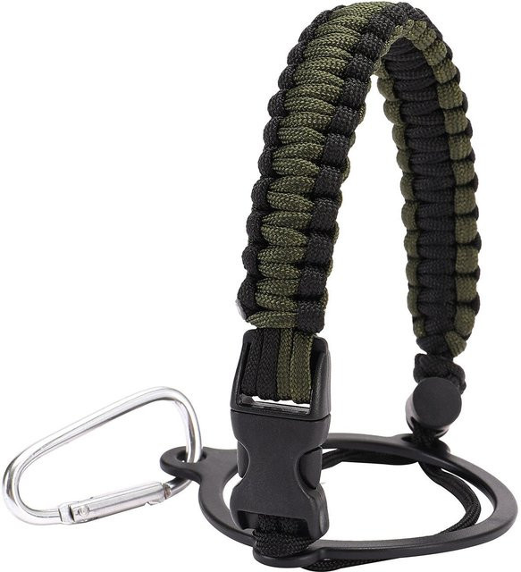 LChome Paracord Halter für Weithalsflaschen als tragbare Handschlaufe in Grün - Bild 1