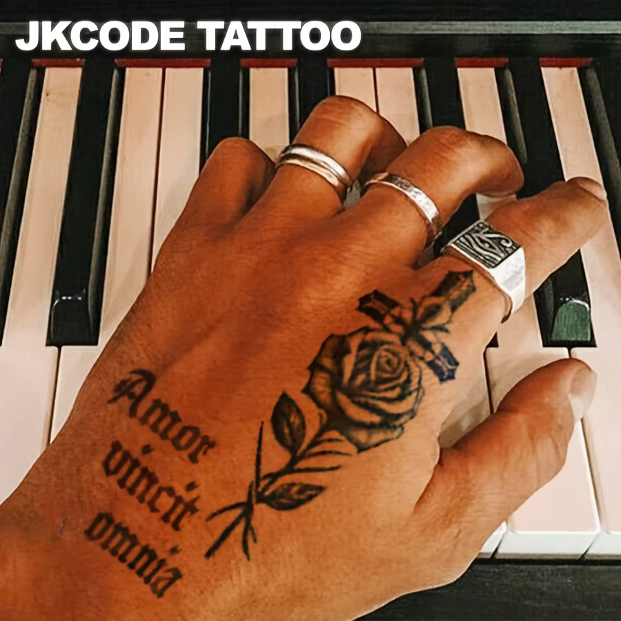 JKCODE TATTOO Rose des Kreuzes Fake-Tattoos, Unisex, wasserfest - Bild 2