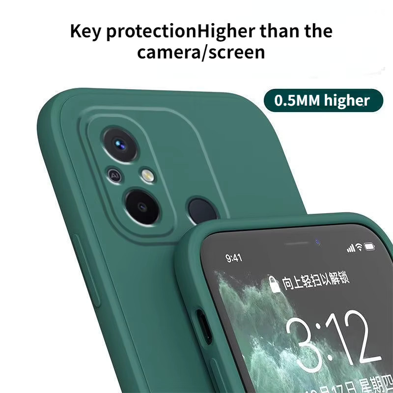 Sturzsichere Silikon Handyhülle für Xiaomi Redmi 12C in Schwarz - Bild 2