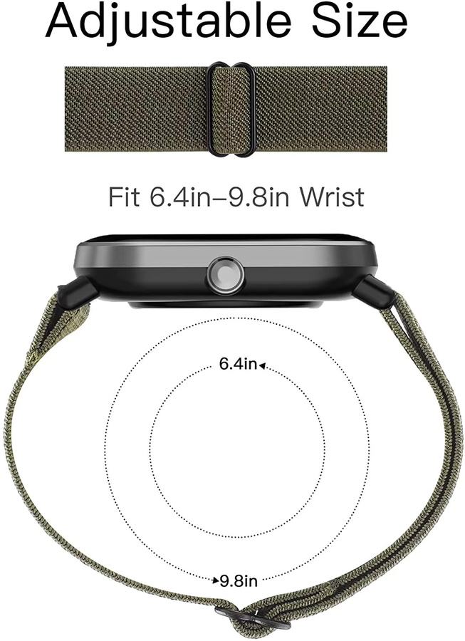 eelhoe Uhrenarmband Nylon, Textil/NATO, Unisex, 20mm/22mm - Bild 1