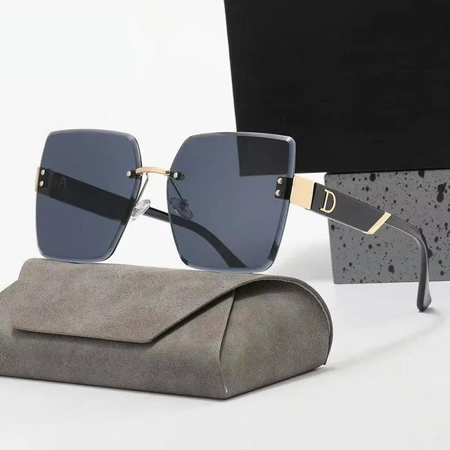 Aoseides Sonnenbrille, randlos, quadratisch, Metall, Unisex, black - Bild 1