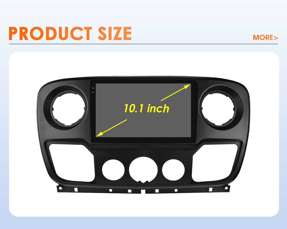 OSSURET Android Auto-Radio mit CarPlay für Opel Movano, Renault Master III und Nissan NV400 (2010-2019), Schwarz - Bild 5