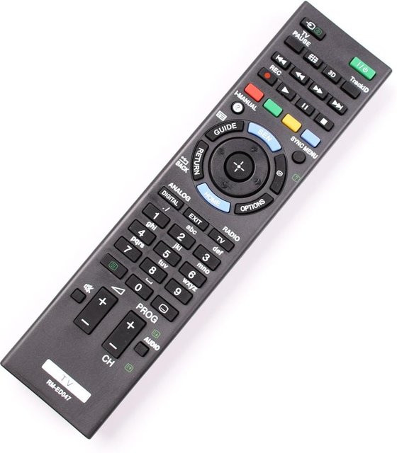 Sony Fernbedienung RM-ED047 in Schwarz für verschiedene TV-Modelle wie RM-ED050, RM-ED052, RM-ED053, RM-ED060, RM-ED044, RM-ED045, RM-ED046, RM-ED048, RM-ED049 und KDL-40HX750 - Bild 1