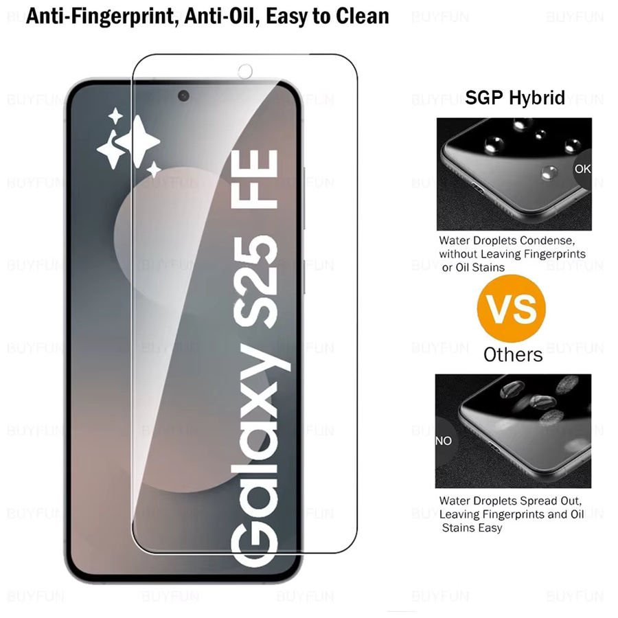 2 Stück Displayschutzfolie aus gehärtetem Glas für Samsung Galaxy S25 FE 5G, transparent - Bild 2