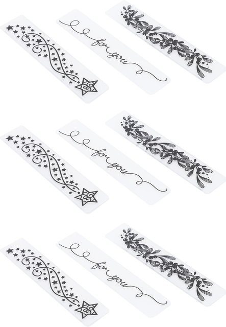 GoolRC 9 Stück Blume Kunststoff Prägefolder Set in Weiß für DIY Bastelarbeiten - Bild 1