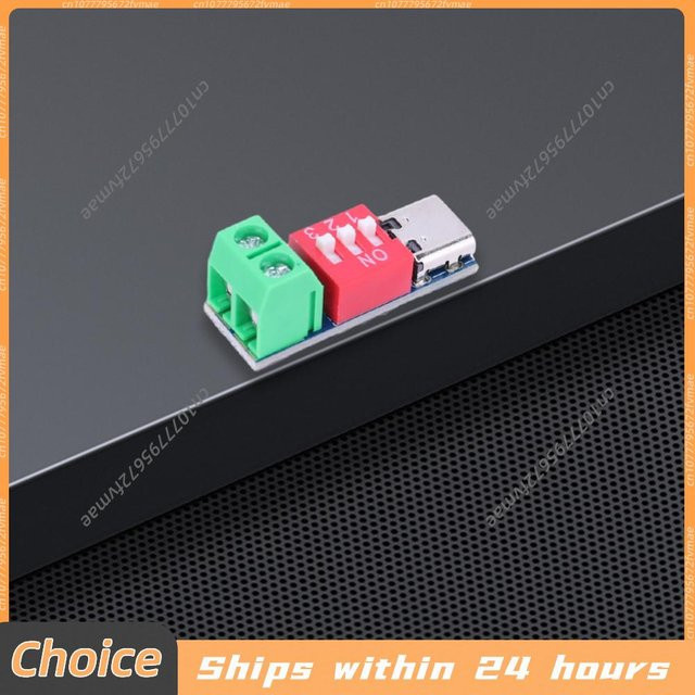 ALLOET PD Schnellladetest-Board 5-20V Einstellbares PD-Trigger-Board-Modul mit USB-C Anschluss und 100W Leistung in Multicolour - Bild 1