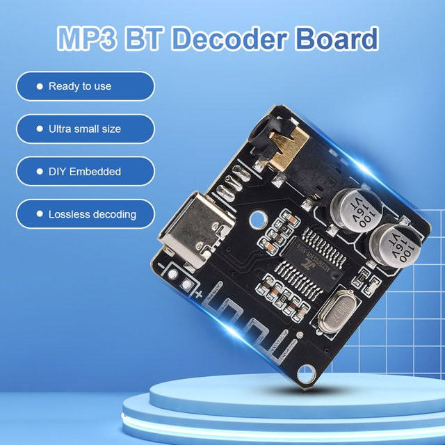 Aideepen VHM-314 Bluetooth Audio Decoder Board MP3 HiFi Stereo Receiver Modul in Schwarz - Bild 1