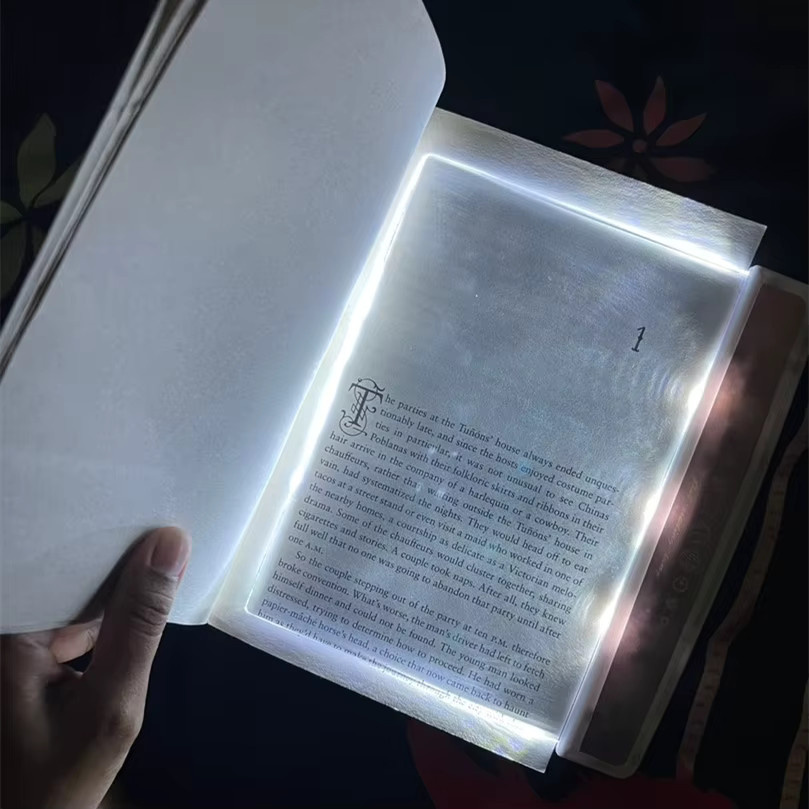 KDULIT LED-Buchleuchte in Weiß, augenschonende flache Plattenleuchte mit Clip für unterwegs und zum Lesen - Bild 2