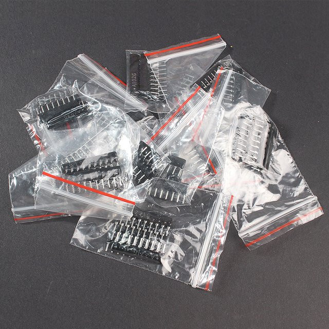 YTDMEN 65-teiliges Widerstands-Elektronikkomponenten-Kit 13-in-1 in Schwarz mit verschiedenen Pin-Konfigurationen und Werten wie 9A103 472 102 471 221 473 331 - Bild 1