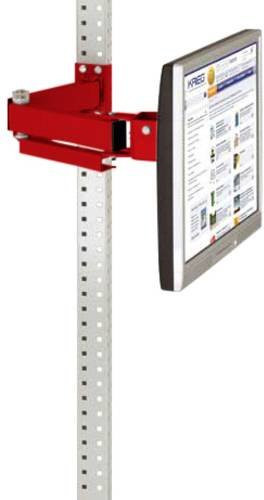 Manuflex ZB3638.3003 Monitorträger für UNIVERSAL und PROFI mit 500 mm Doppelgelenk und VESA-Adapter 75 mm in Rubinrot RAL 3003 - Bild 1