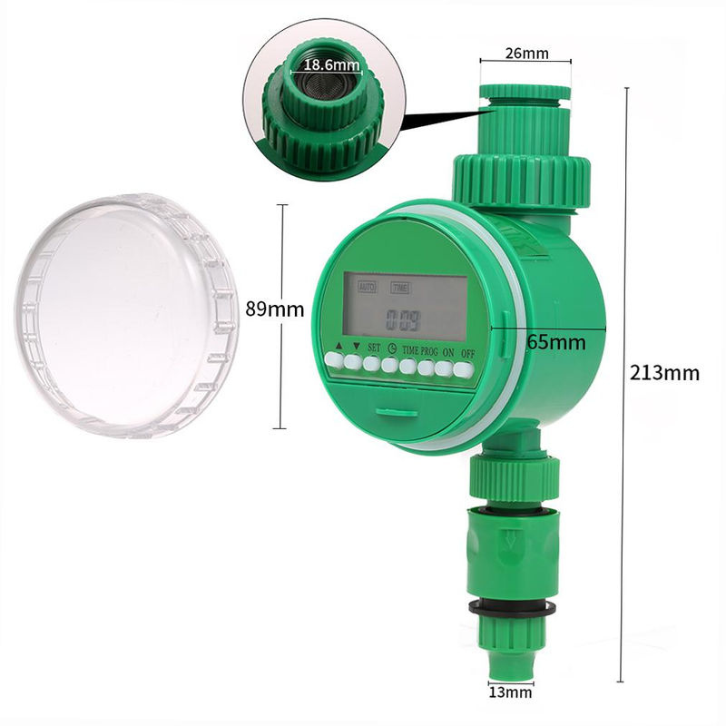 TOMTOP JMS Programmierbarer Schlauch-Wasserhahn mit LCD-Bildschirm und Timer, Grün, 3/4 Zoll und 1/2 Zoll Anschluss - Bild 2
