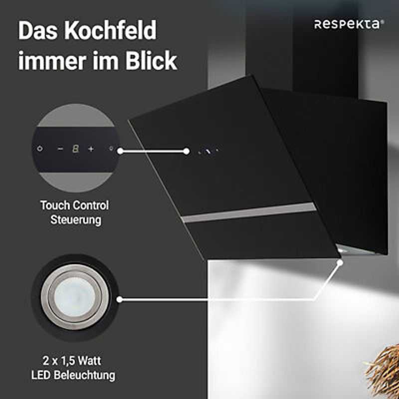 Respekta Dunstabzugshaube CH 24060 SAM in Schwarz - Bild 2