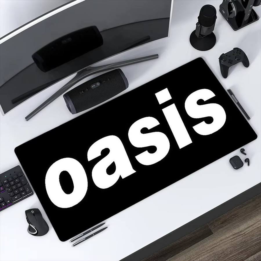 Hot Rubber Band Schreibtischmatte XXL O-Oasis in Schwarz, rutschfeste und verdickte Gaming-Mauspad für Büro und Gaming - Bild 2