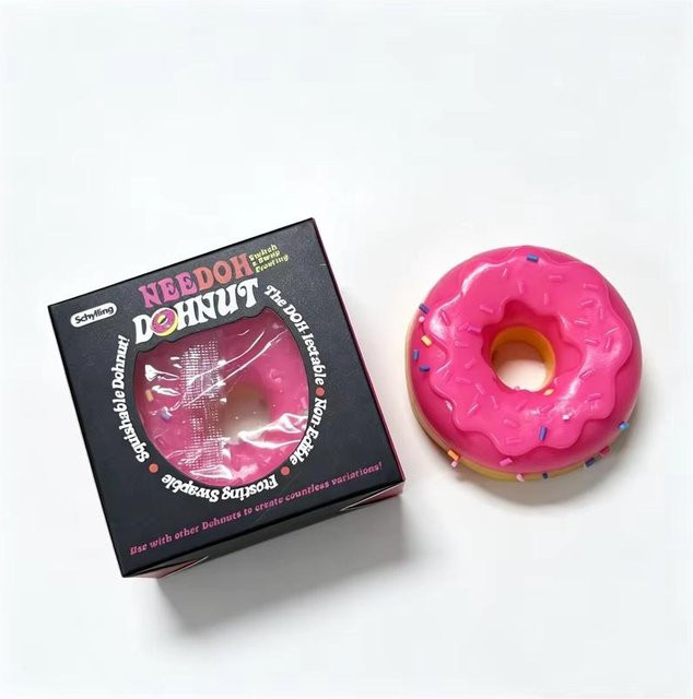Needoh Donut Glasur Swapple Donut Squishy, Fidget Entlastung, Sensorisches Quetschspielzeug - Bild 1