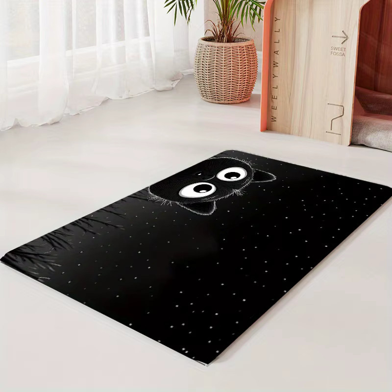VIKAMA Hundefuttermatte in Schwarz, rutschfeste und wasserabsorbierende Bodenmatte für Futter und Wasser, B/T: 40 x 40 cm - Bild 5