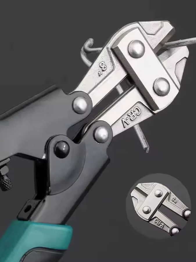 Ninth World Mini 8 Zoll Bolzenschneider Multitool aus Stahl als Kabelschneider und Seilklemmenzange - Bild 4