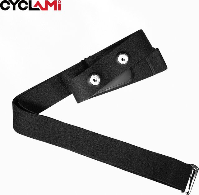 CYCLAMI Herzfrequenzmesser-Brustgurt mit Armband für kabellose Verbindung in Schwarz, kompatibel mit Garmin, XOSS, iGPSPORT, Wahoo, Magene und COOSPO - Bild 1