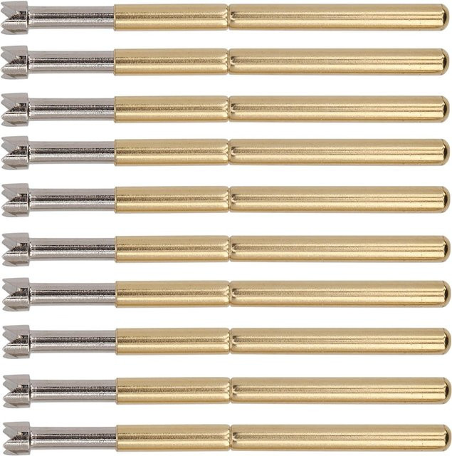 100 Stück Federkontakte Painter Kontaktstifte mit 4 Krallen, 2mm, Messing, beige und gold - Bild 1