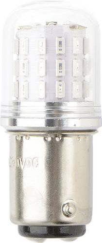 TRU Components LED-Signalleuchte Rot BA15d 10 V/DC bis 30 V/DC mit 250lm und transparentem Gehäuse - Bild 1