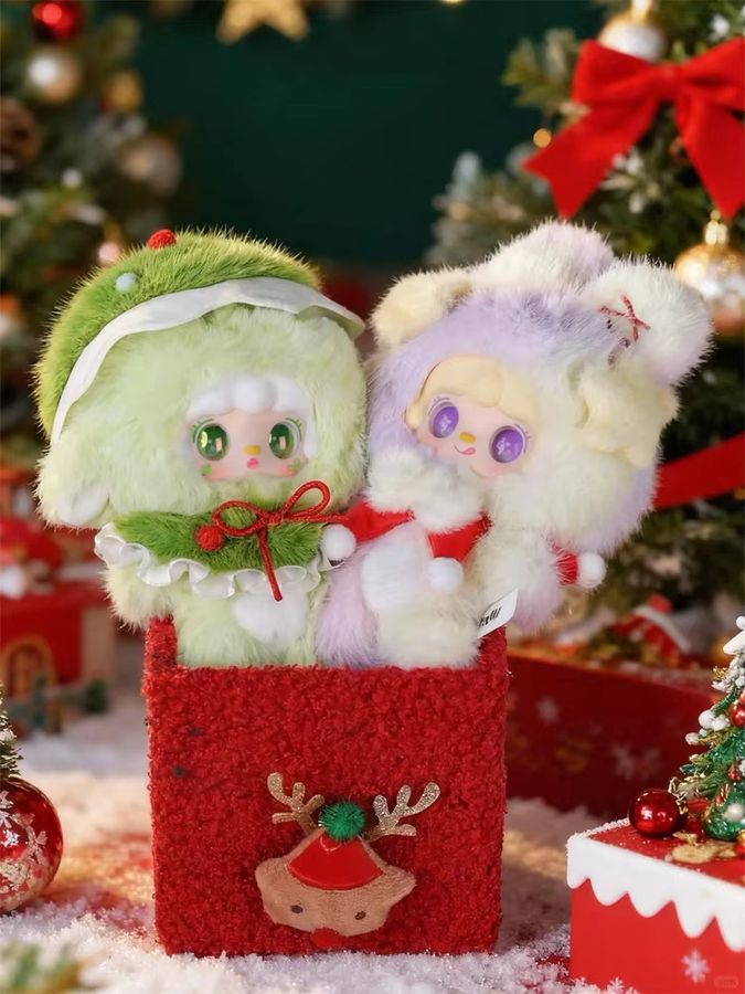 Yooki Weihnachten Jingle Bells Serie Vinyl Puppe Blind Box als Rucksack Anhänger oder Desktop Ornament in Multicolor - Bild 3