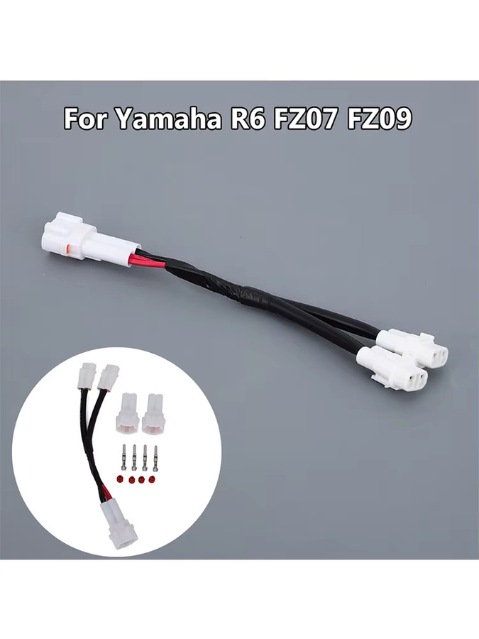 USB-C Steckdose Splitter Stecker Ladegerät in Weiß für Yamaha MT07 MT09 XSR700 XSR900 XV1900 YZF-R1 R1M R6 FZ07 FZ09 - Bild 3
