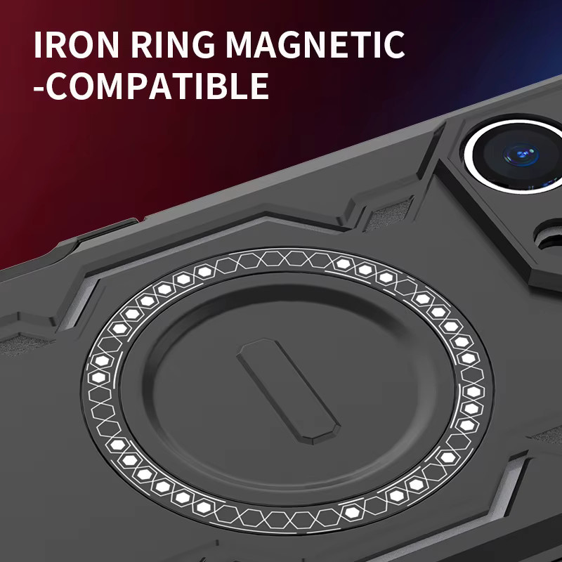 Fudusaidman Tough Armor Handyhülle mit Wärmeableitung und Magnetfunktion für iPhone 17 Air, 16E, 16, 17 Pro Max, Plus in Schwarz - Bild 3