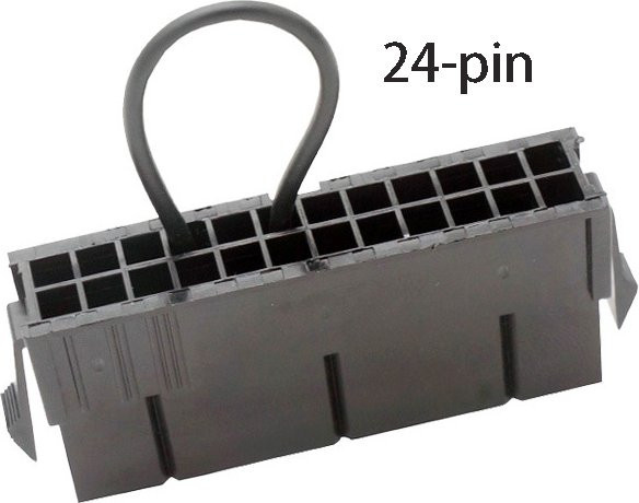 OULLX 24pin ATX Power On Off Schalter Jumper Bridge PSU Test Adapter für PC Motherboard in Schwarz - Bild 1