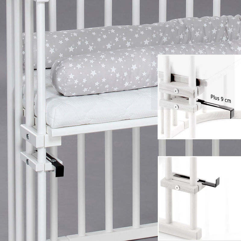 Babybay Beistellbett Original aus massiver Buche in Weiß, B/T: 81 x 43 cm - Bild 4
