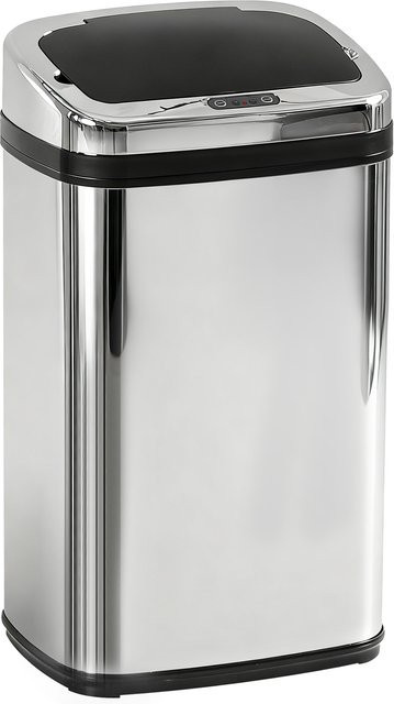 HOMCOM Automatik Sensor Mülleimer aus Edelstahl in Silber, 30L, B/T/H: 25 x 33 x 58 cm - Bild 1