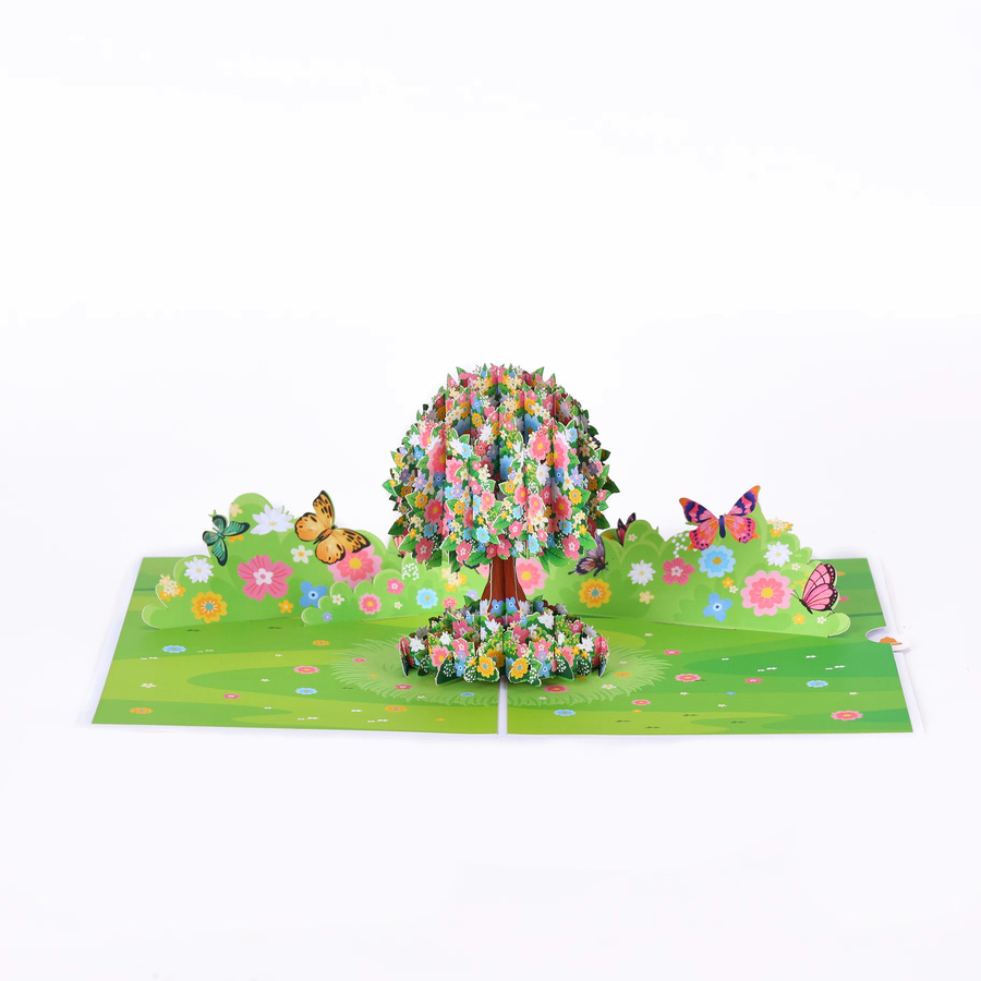 Opjoys 3D-Grußkarte mit Schmetterlingen und Blumen in Multicolour - Bild 2