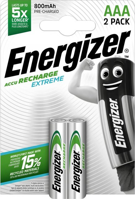 Energizer Extreme AAA Akku NiMH 800 mAh 1.2V 2 Stück - Bild 2
