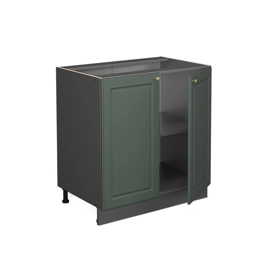 Vicco Spülenunterschrank Fame-Line Landhaus Stil in Grün-Gold und Anthrazit mit Regal, B/T/H: 80 x 60 x 82 cm - Bild 2