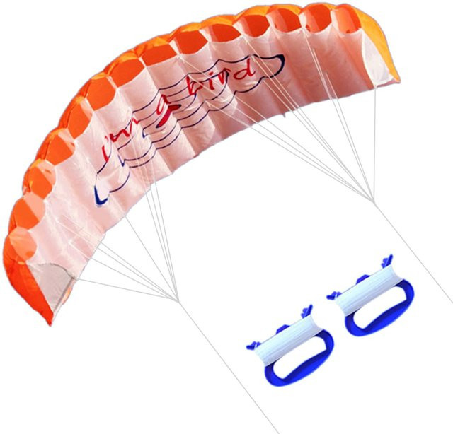TOMTOP JMS Doppelflugleinen-Flügeldrachen, 1,4 m, orange - Bild 1