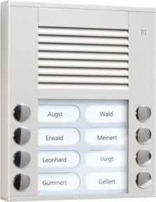 TCS Audio-Außenstation Tür Control 2-reihig mit 8 Tasten, Aufputz-Montage, Silber, PES08-EN/04 - Bild 1