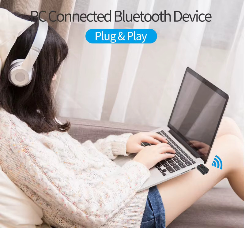 KEBETEME Bluetooth 5.3 Audio Adapter USB & 3,5mm AUX Receiver und Sender in Schwarz - Bild 4