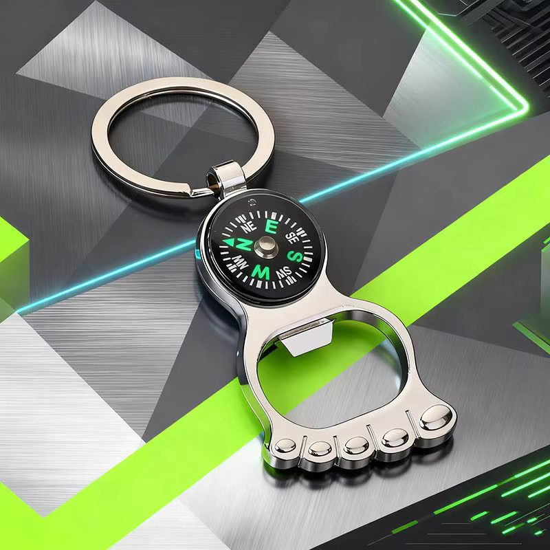 diffone Schlüsselanhänger Kompass, Metall, Unisex - Bild 4