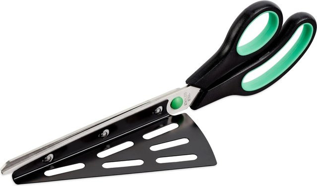 Relaxdays Pizzaschere aus Edelstahl mit Pizzaheber, B/T/H: 8 x 8 x 27 cm - Bild 1