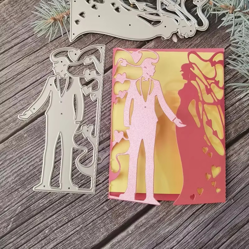 DIY Spitze Hochzeit Stanzformen und Prägeschablonen mit fünf Blumen-Vorlagen für Scrapbooking und Kartenherstellung aus Metall - Bild 2