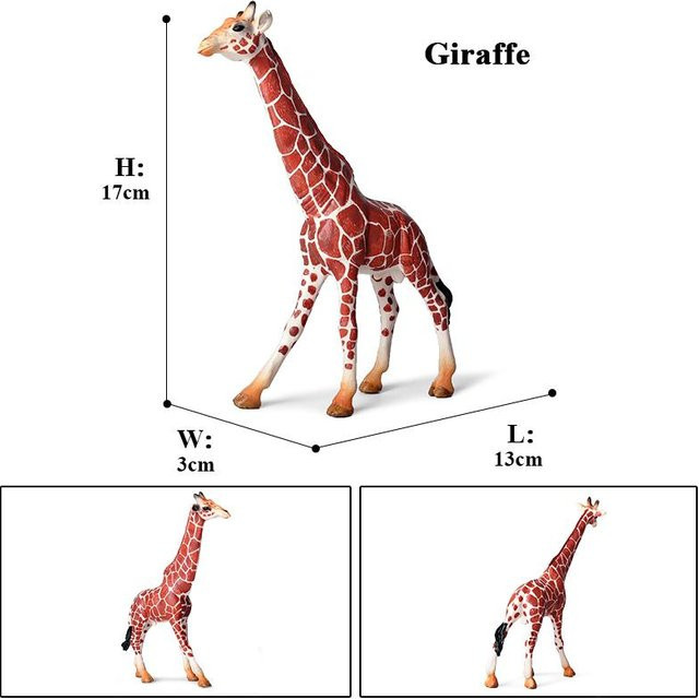 Oenux Zoo Afrika Wildtier Giraffe, Simulationsmodell, Actionfiguren, ab 3 Jahre - Bild 1