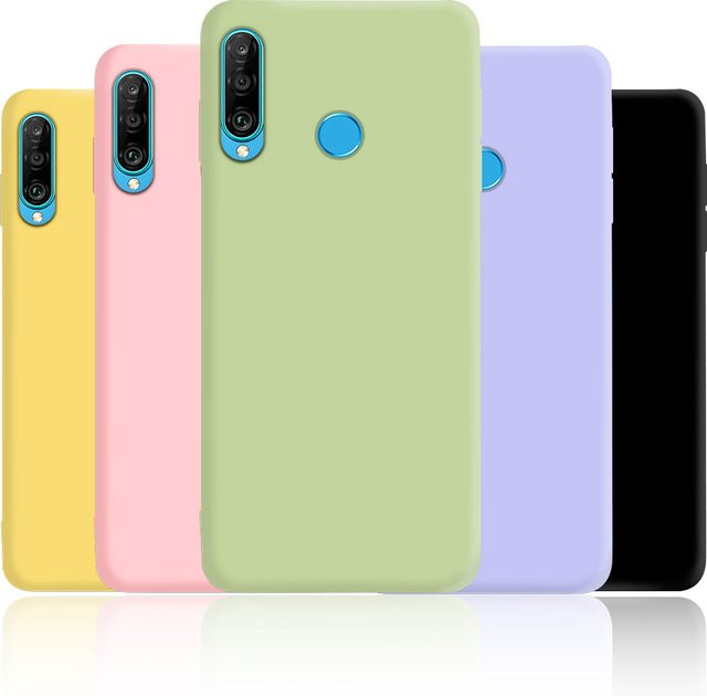 Flüssigsilikon-Handyhülle für Huawei P30 lite, P40 lite, Y6, Y7, Y9 Prime 2019, Y6P, Y7P, Y8S, P Smart 2019, P Smart Z in Pink und Multicolour - Bild 1