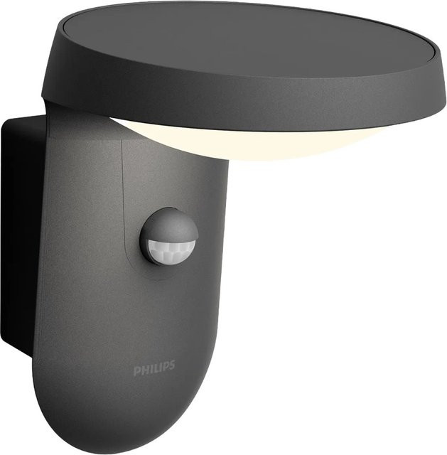 Philips Wandleuchte Tyla LED Außenleuchte mit Bewegungssensor in Anthrazit B/T/H: 18,8 x 15,8 x 18,4 cm - Bild 1