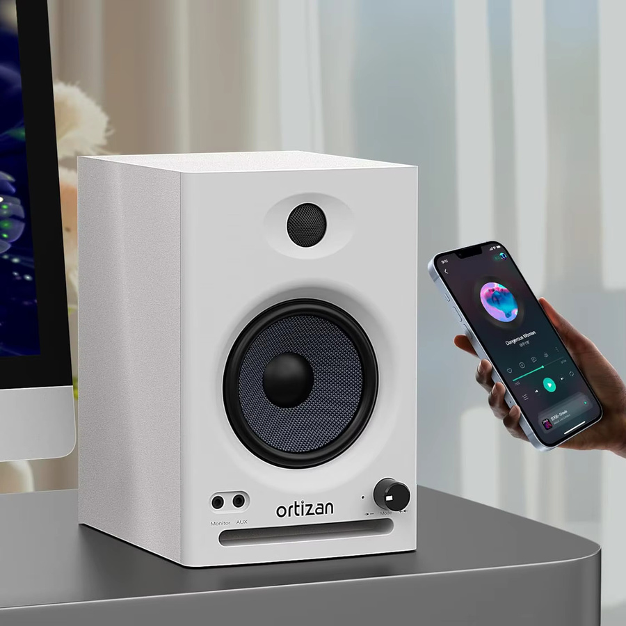 Ortizan Audio Bookshelf Aktivlautsprecher Studio Monitor mit Bluetooth 5.3 und USB DAC für Computer, TV und HiFi-Systeme - Bild 3