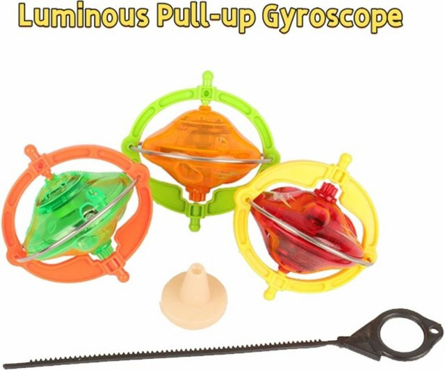 GRAPMAN Magisches leuchtendes Gyroskop, Pull-up-Gyro-Laser, blinkend, mit Musik, Puzzle, Kinderspielzeug - Bild 1