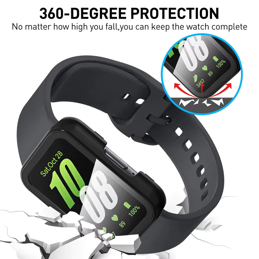 Samsung Galaxy Fit 3 Glas+Hülle, Schwarz, Silikon, transparent - Bild 4