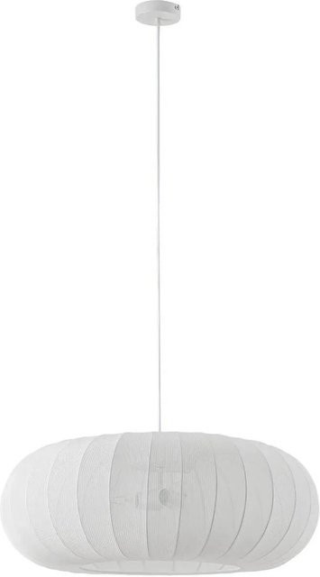Lindby Pendelleuchte Helin 3-flammig in Weiß aus Textil und Metall, Skandinavisch, E27 - Bild 1
