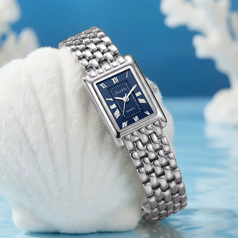 Sunkta LIGE Armbanduhr, Quarz, Edelstahl, Blau, Silber, Damen - Bild 2