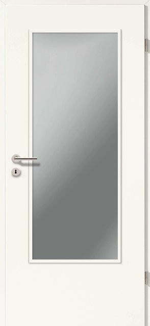 GetaDoor Zimmertür Dekor Weiß ohne Glas Anschlag Rechts B: 86 cm, H: 198,5 cm - Bild 1