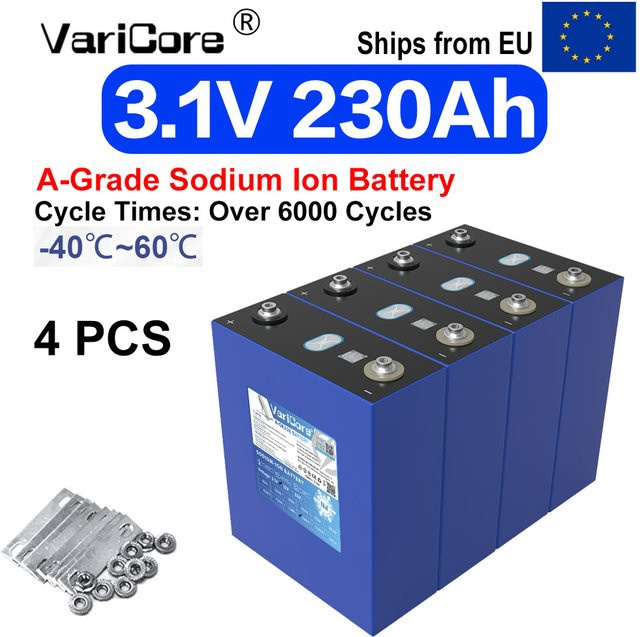 VariCore Natrium-Ionen-Batteriezelle Klasse A Prismatische Na-Ionen-Batterie 3,1V 230Ah für Solarenergiespeicher und DIY-Batteriepacks - Bild 1